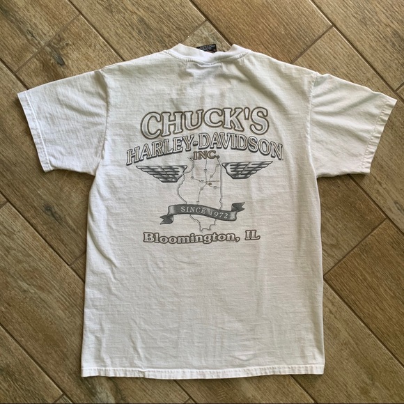 Vintage 90s Harley-Davidson embroidered flag tee - Picture 6 of 10